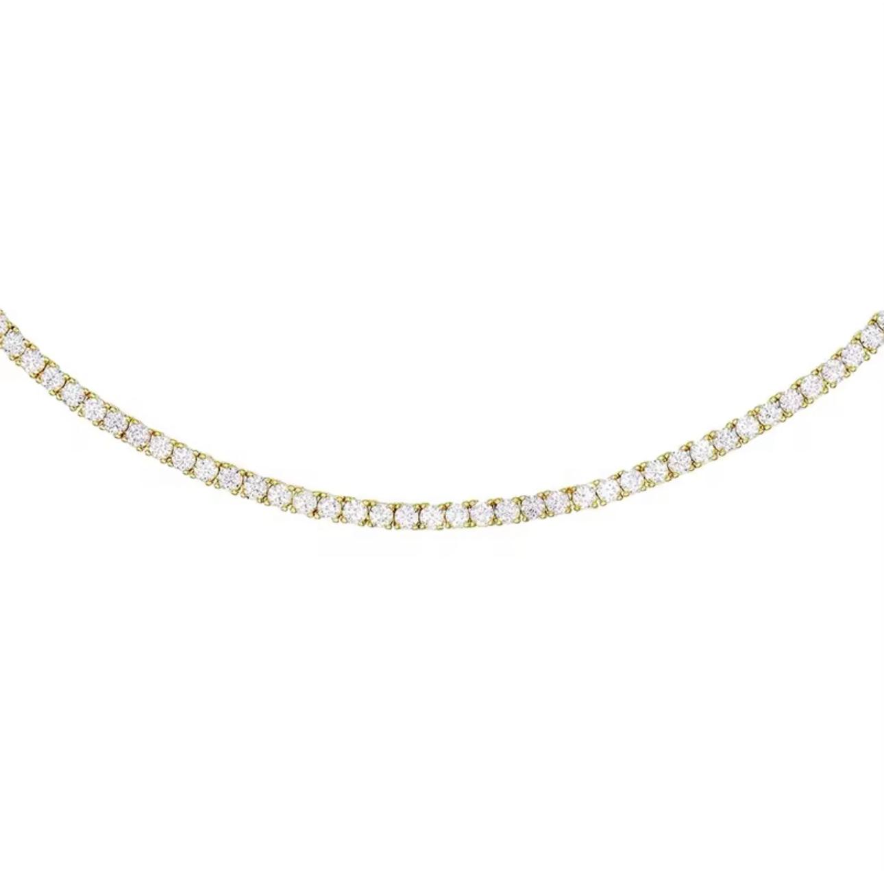 Celeste  Tennis Choker Necklace Gold