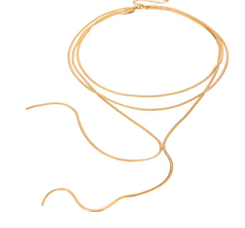 Rodline Layered Y-Drop Necklace – Gold plate