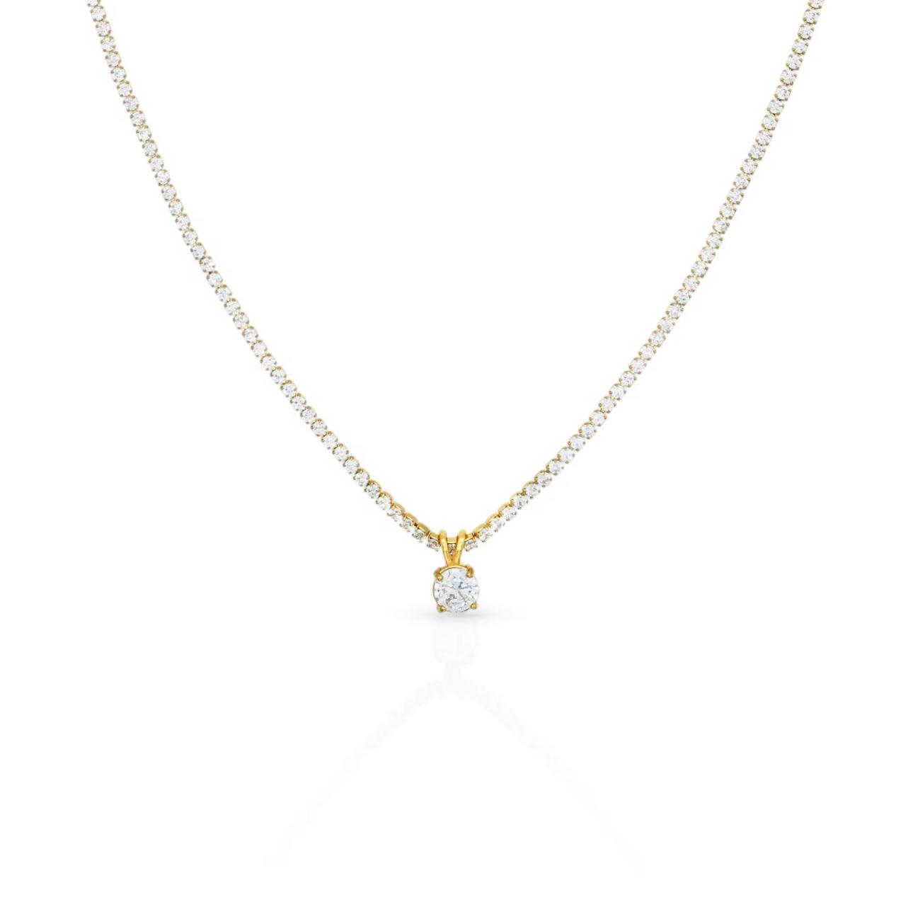 Jade Shine Necklace-Gold