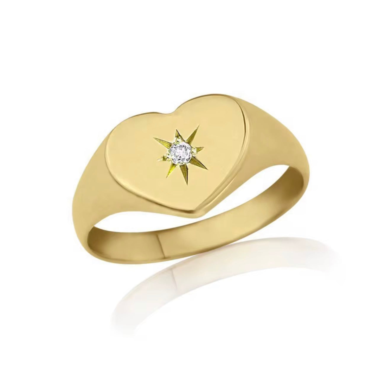 Luxe Heart Signet Ring 7