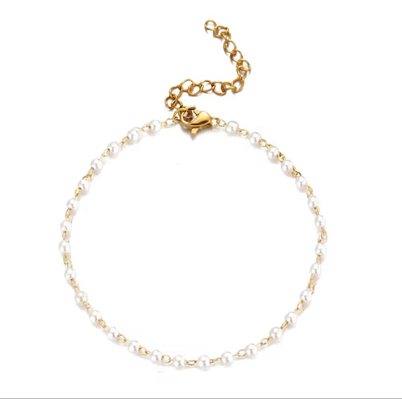 Marlia Pearl Necklace-Gold