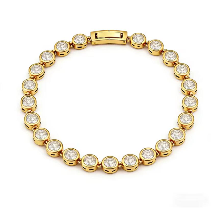 Round Cut Shine Bracelet Gold