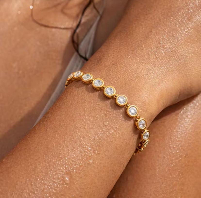 Round Cut Shine Bracelet Gold