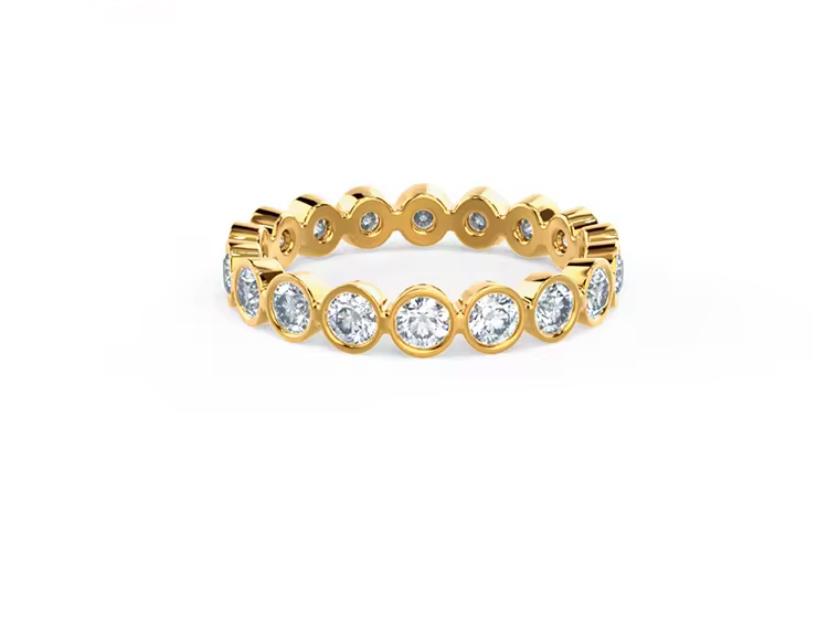 Bezel-Set Eternity Ring Gold 7