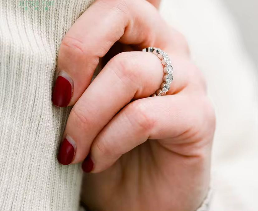 Bezel-Set Eternity Ring Gold 7