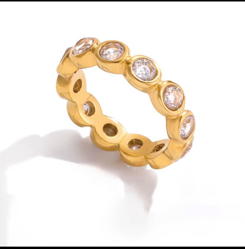 Bezel-Set Eternity Ring Gold 7