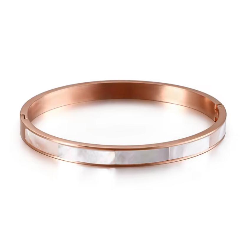Luna Pearl Inlay Bracelet gold