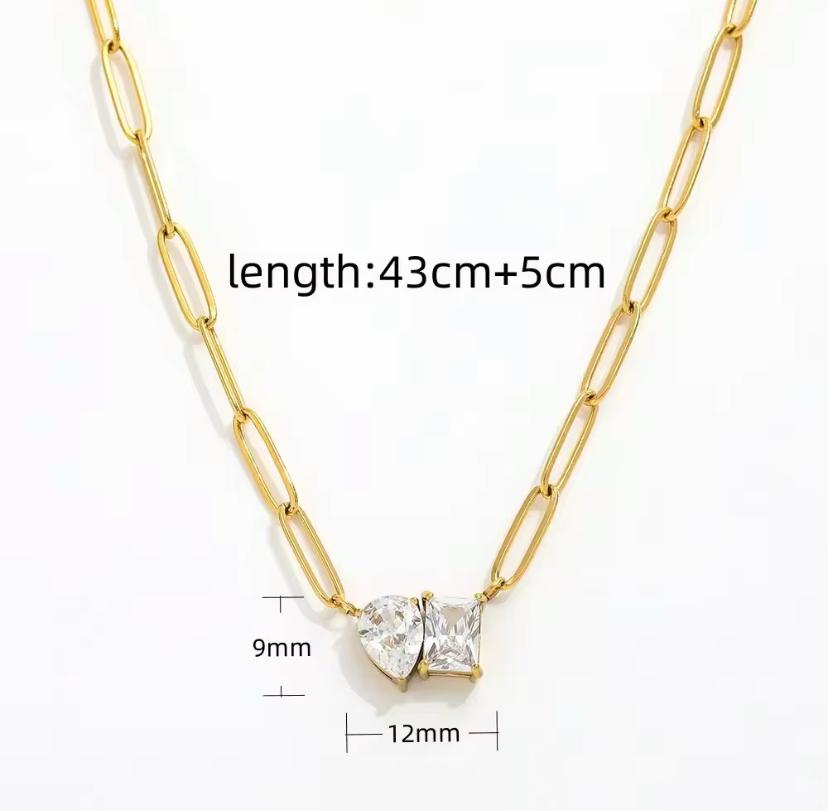 Forever Love Duo Necklace-Gold