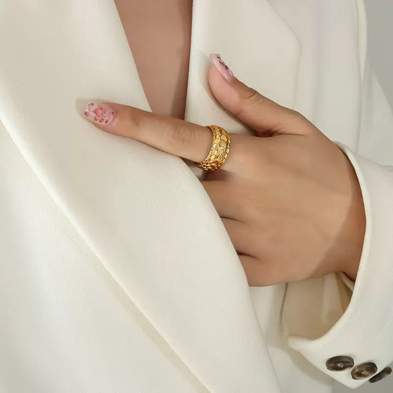 Rosenaly Fish Scale Ring