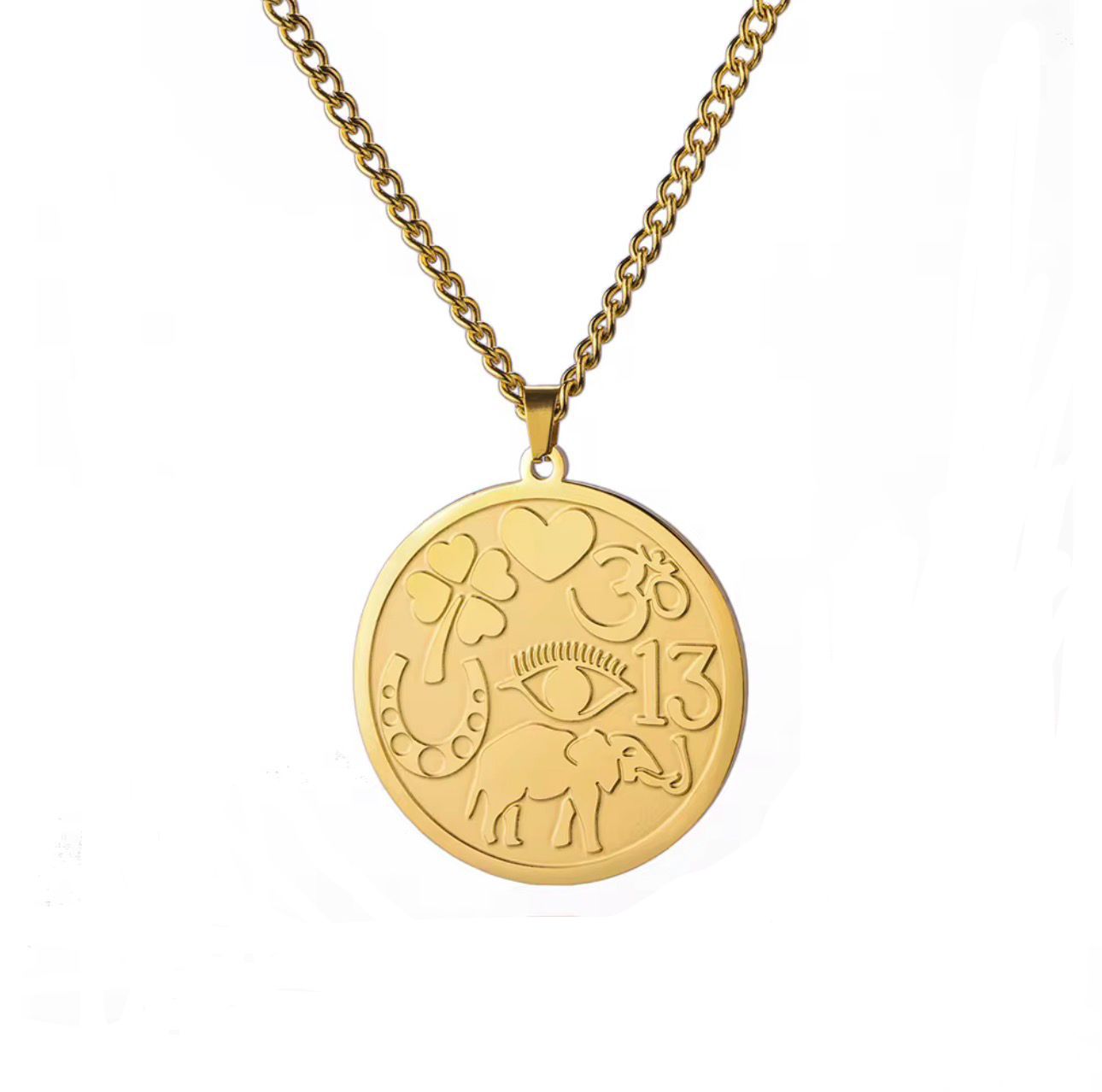 Rich lucky medallion Necklace