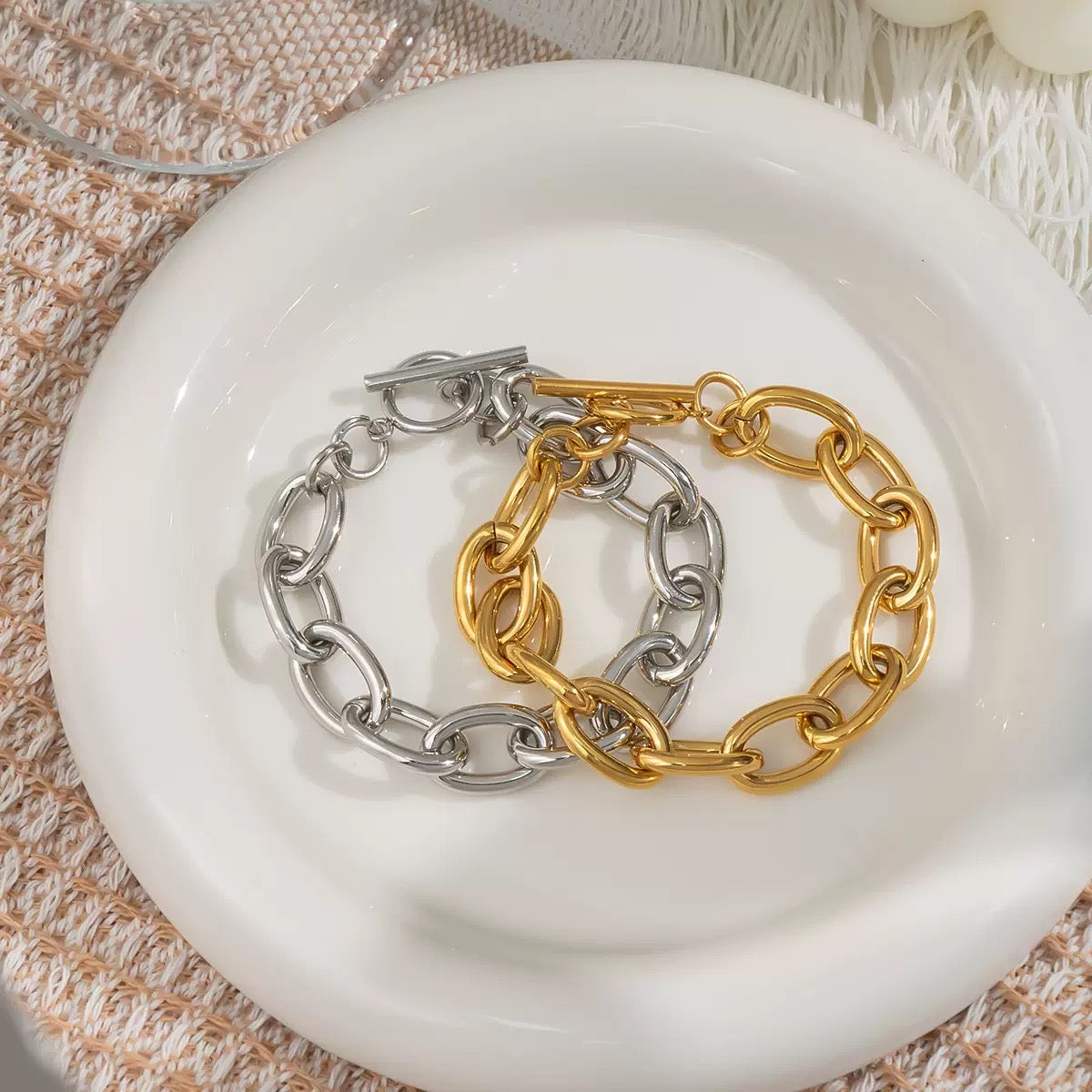 Mullen chunky over chain Bracelet