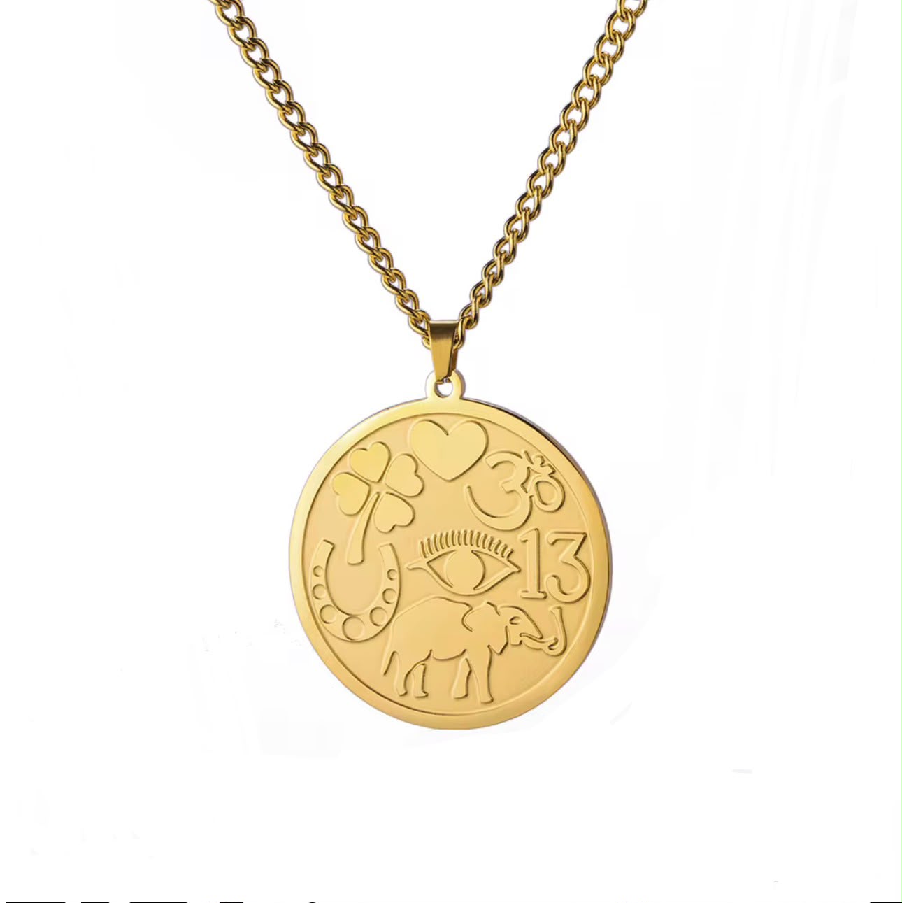 Retlay lucky Medallion Necklace