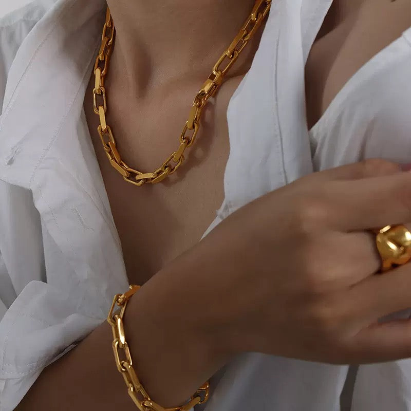 Different Oversized link Necklace