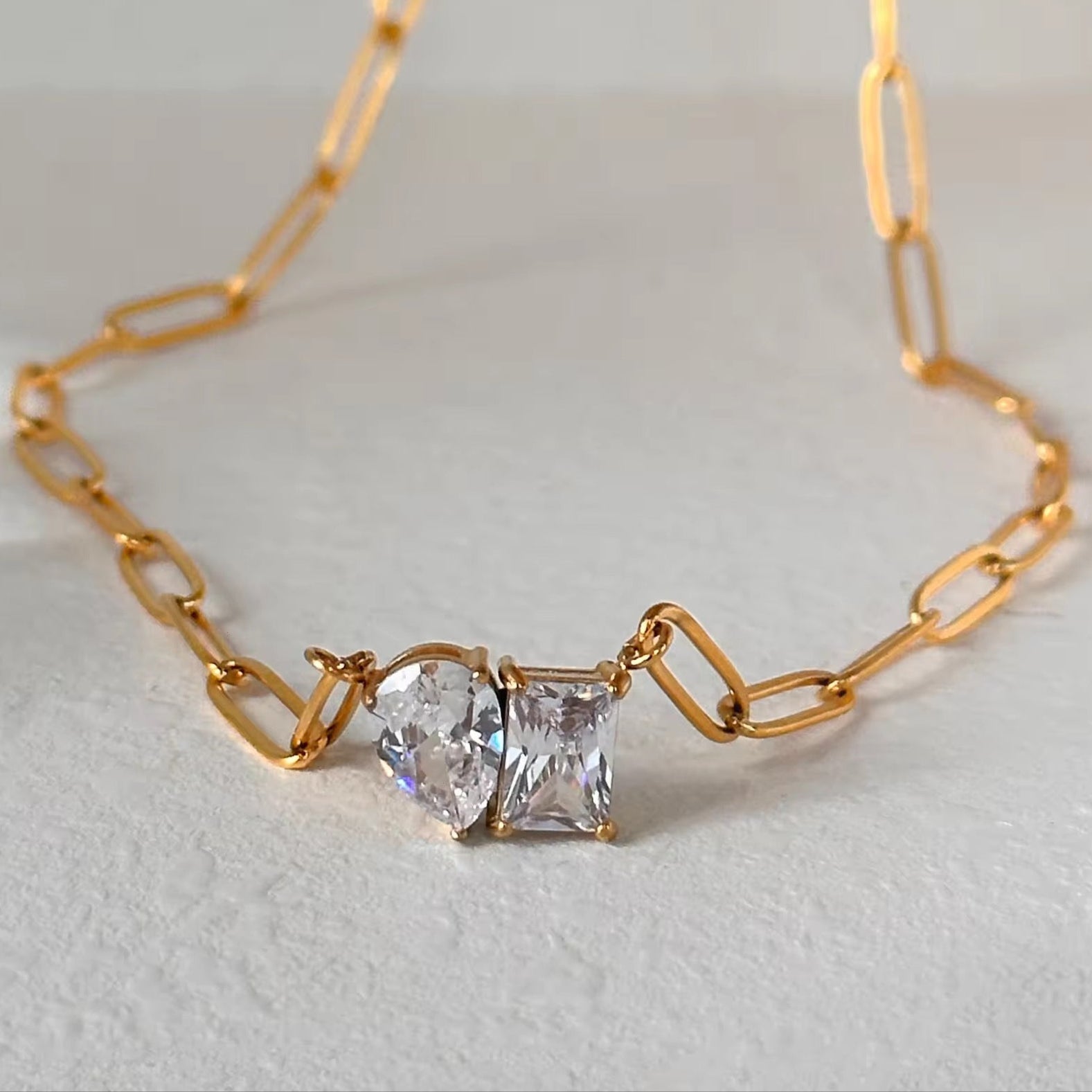 Forever Love Duo Necklace-Gold