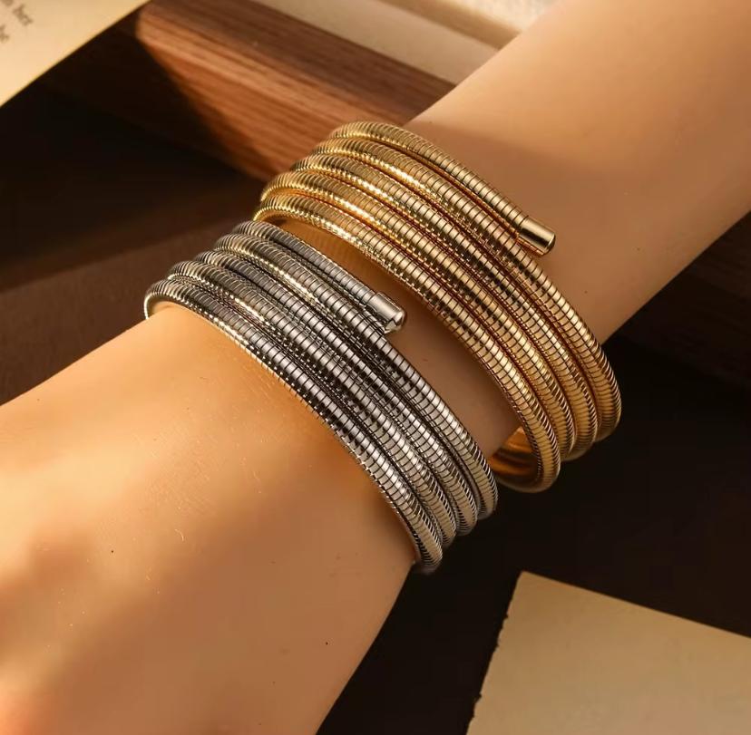 SERALUX Coil Bracelet- Gold