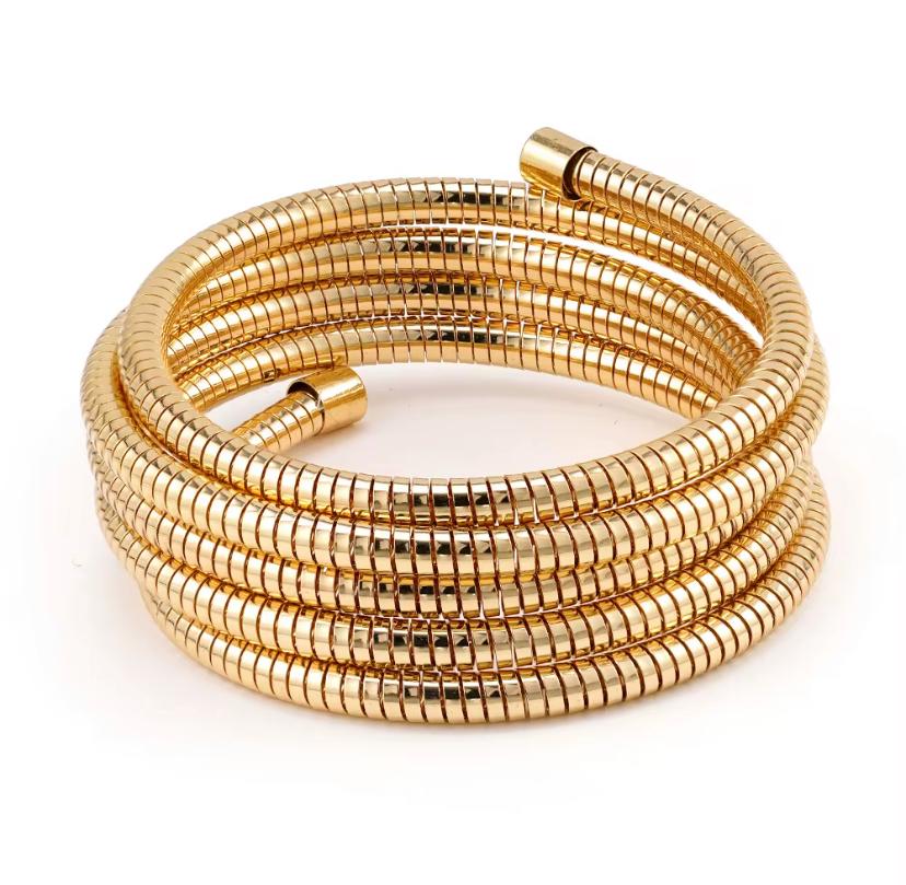 SERALUX Coil Bracelet- Gold