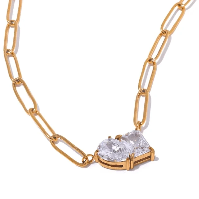 Forever Love Duo Necklace-Gold