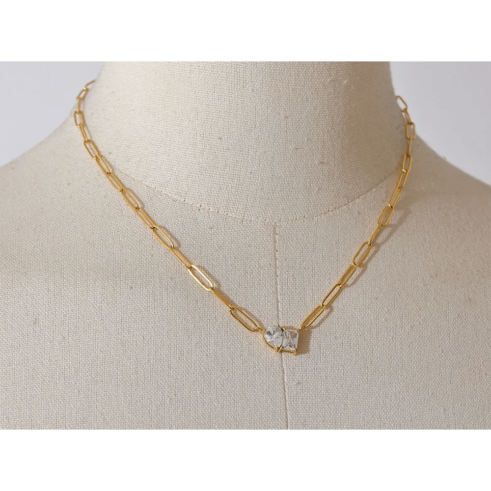 Forever Love Duo Necklace-Gold