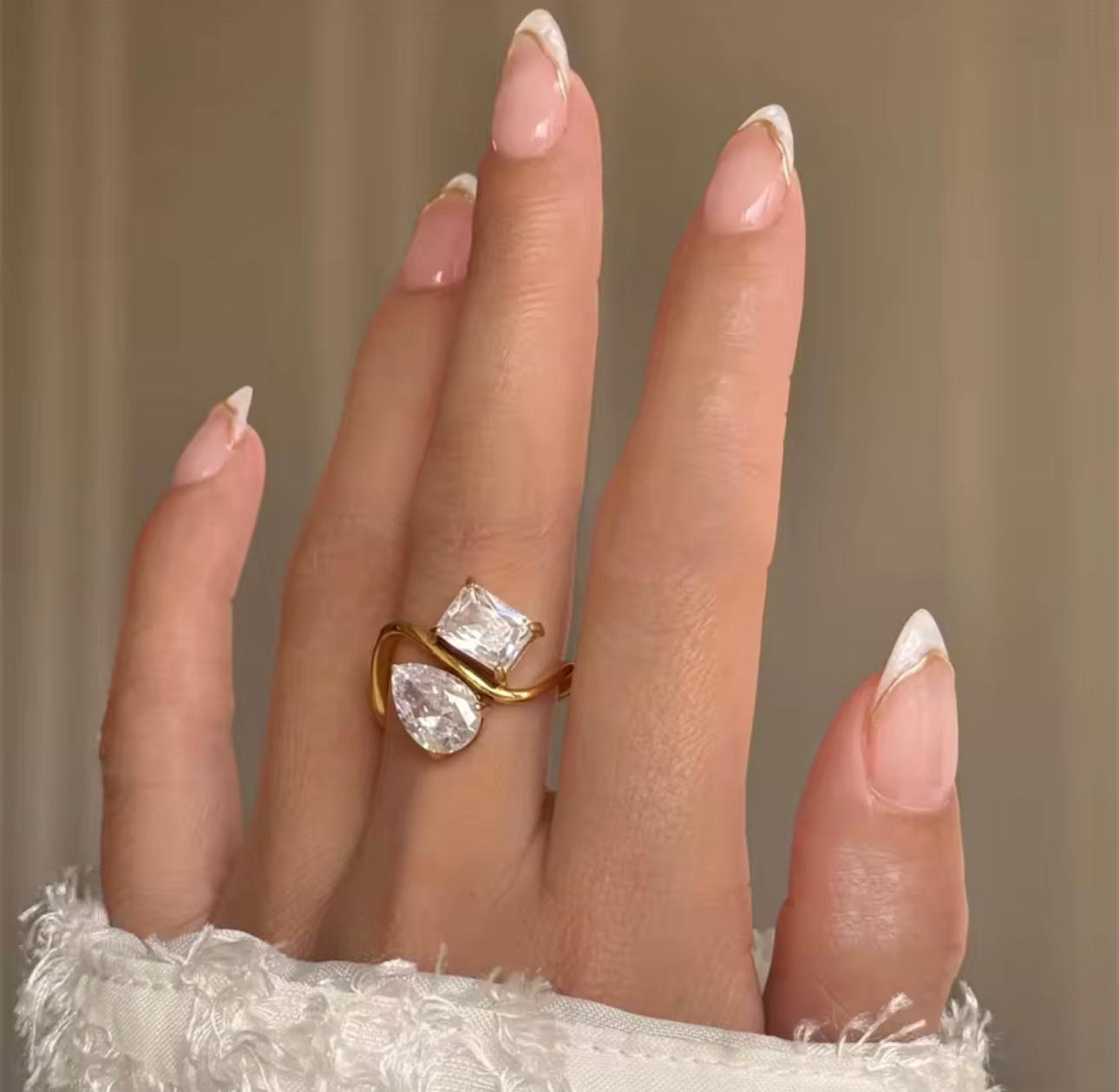 Celestia Duo Ring-Gold 7
