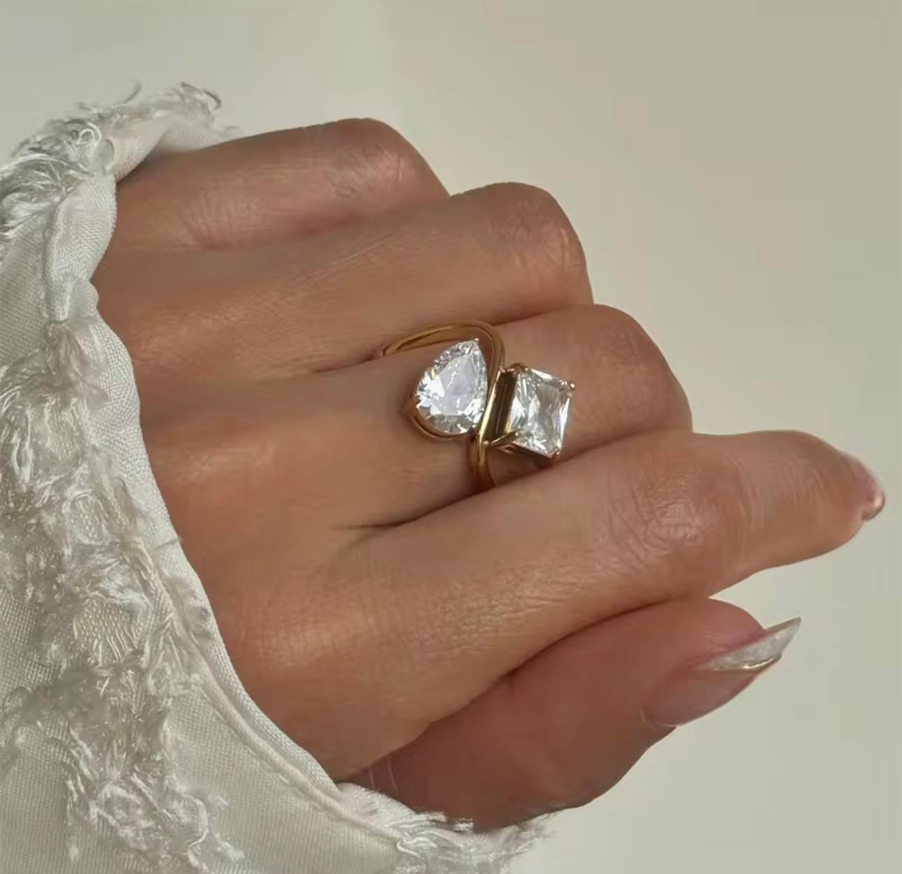 Celestia Duo Ring-Gold 7