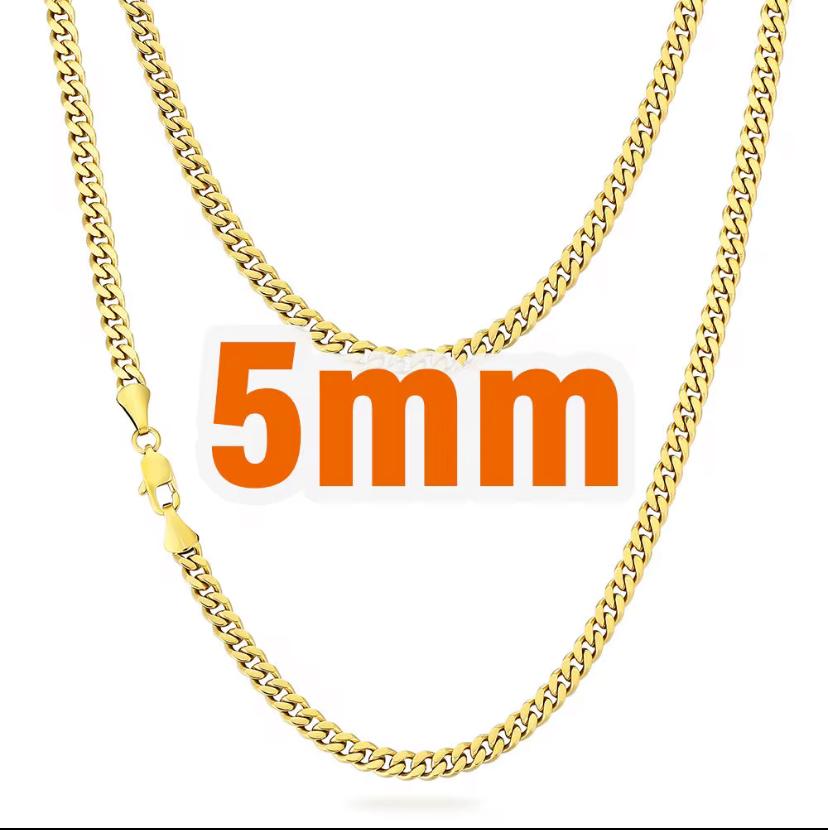Milan Cuban Link Chain Necklace-Gold