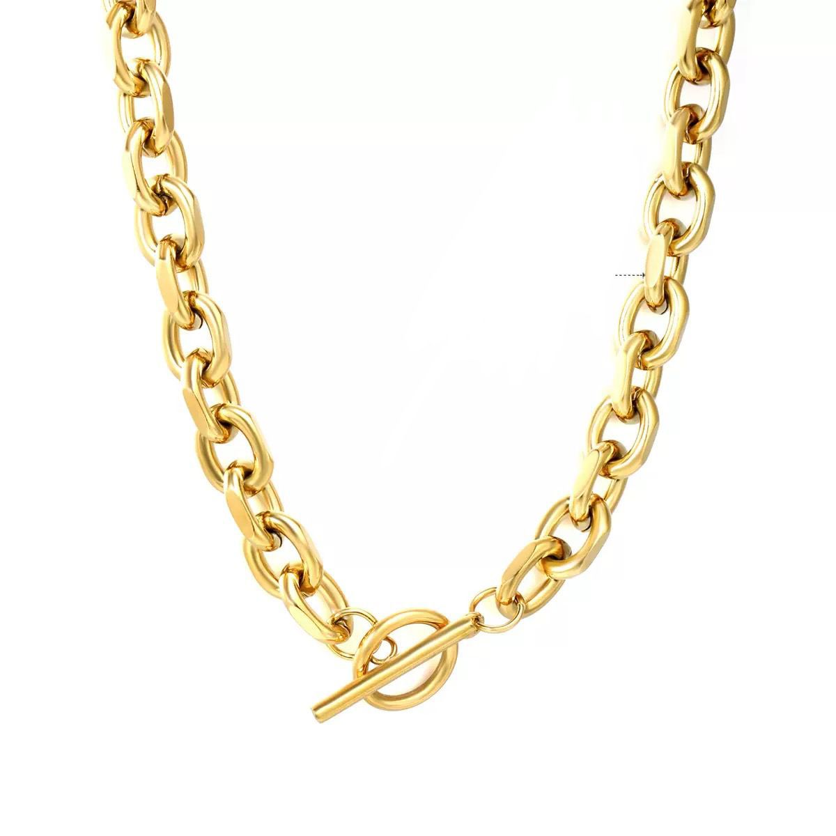 Royal Link Luxe Necklace-Gold