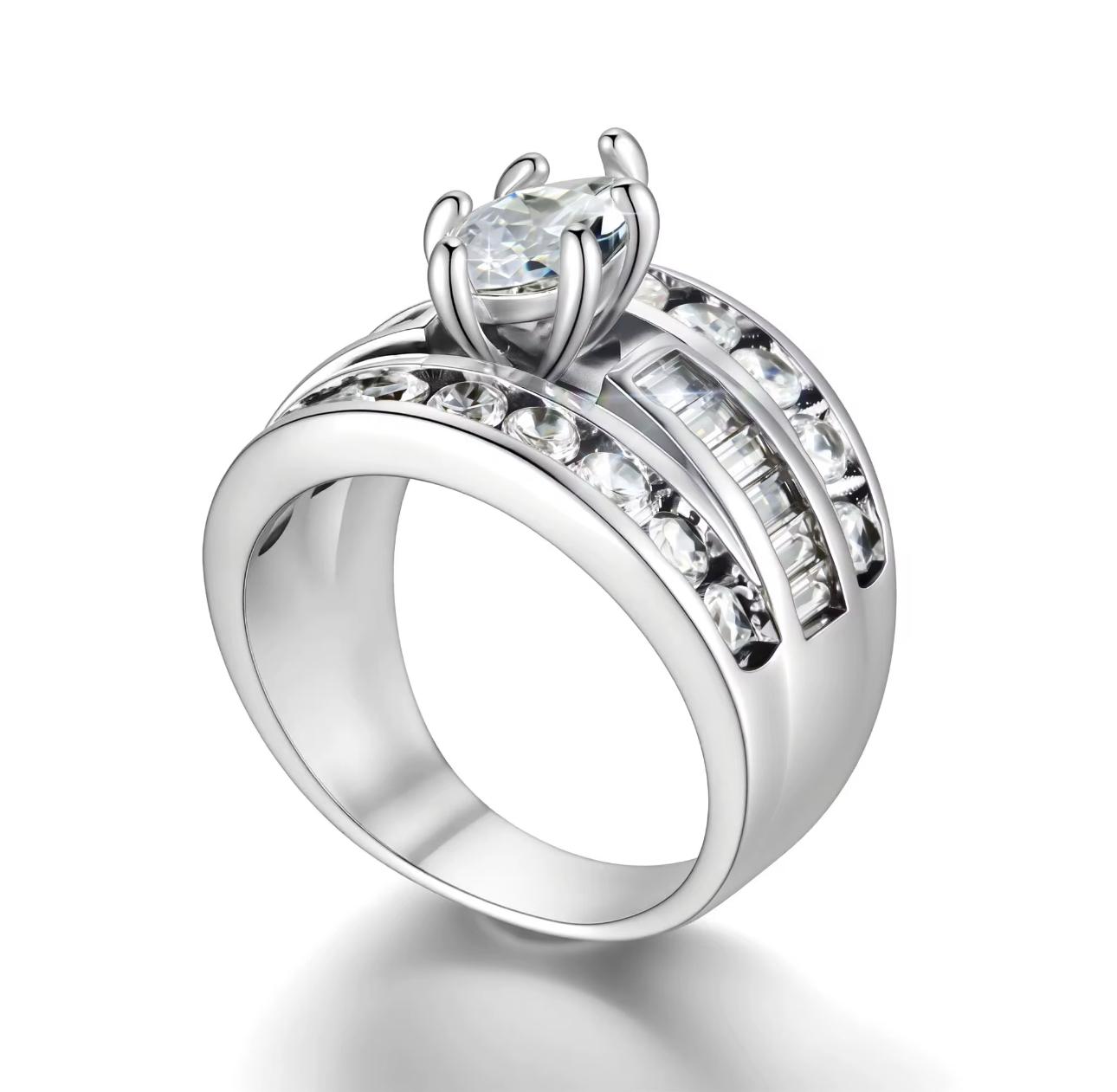 Celestia Luxe Ring-Silver 9